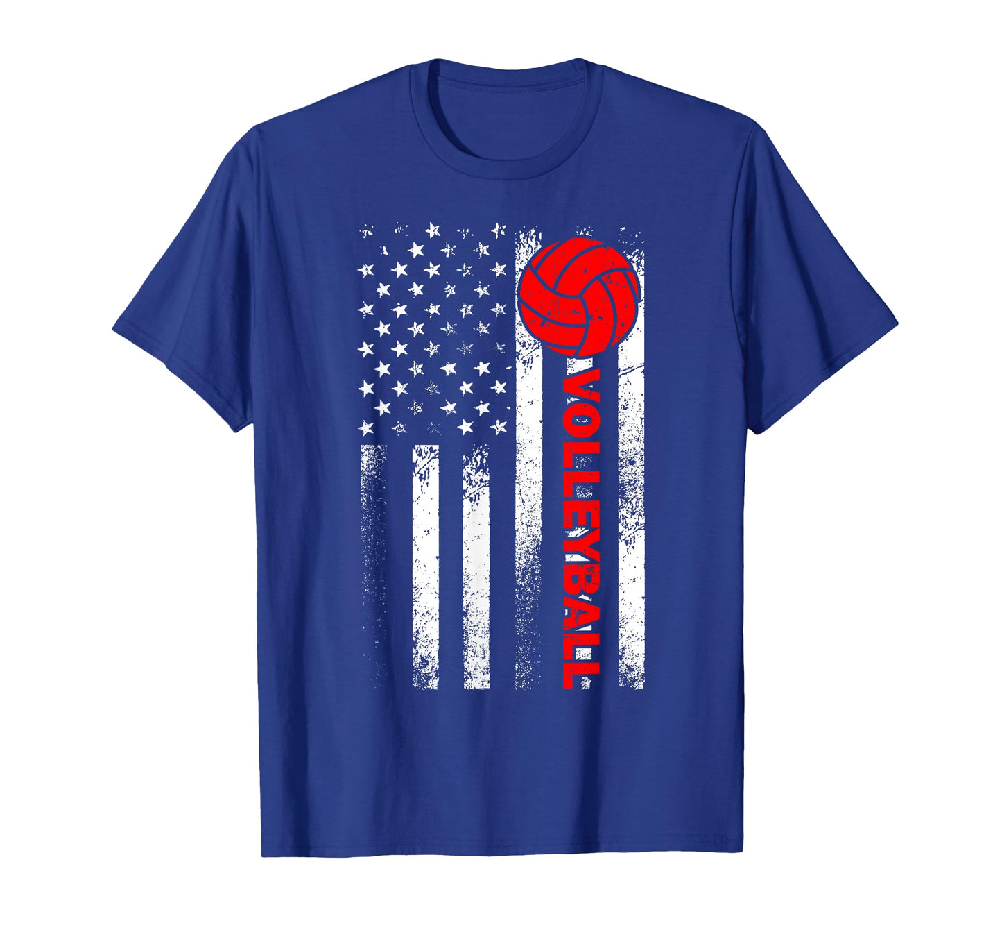 Funny Volleyball Design for Men Women USA Patriotic Athlete T-Shirt