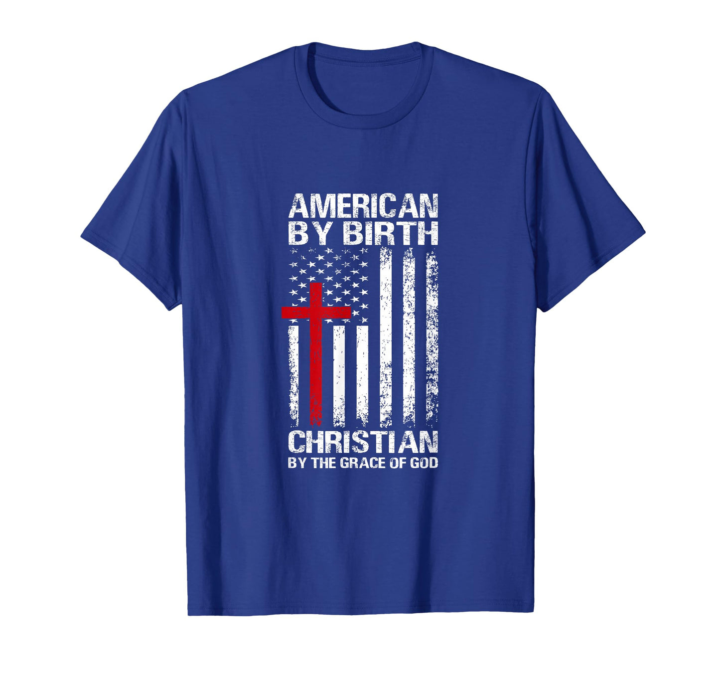 American Flag Cross Patriotic Religious Christian USA Faith T-Shirt
