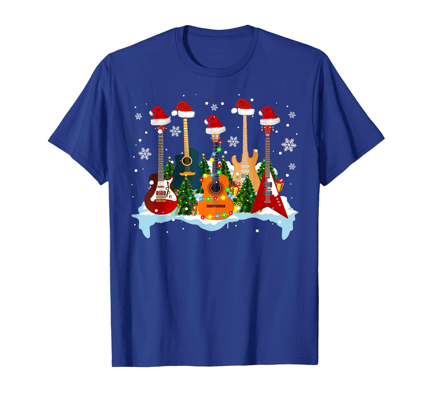 Christmas Guitar Tree Funny Guitarist Christmas T-Shirt