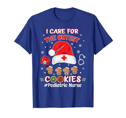 Christmas Pediatric Nurse I Care For The Cutest Cookies T-Shirt
