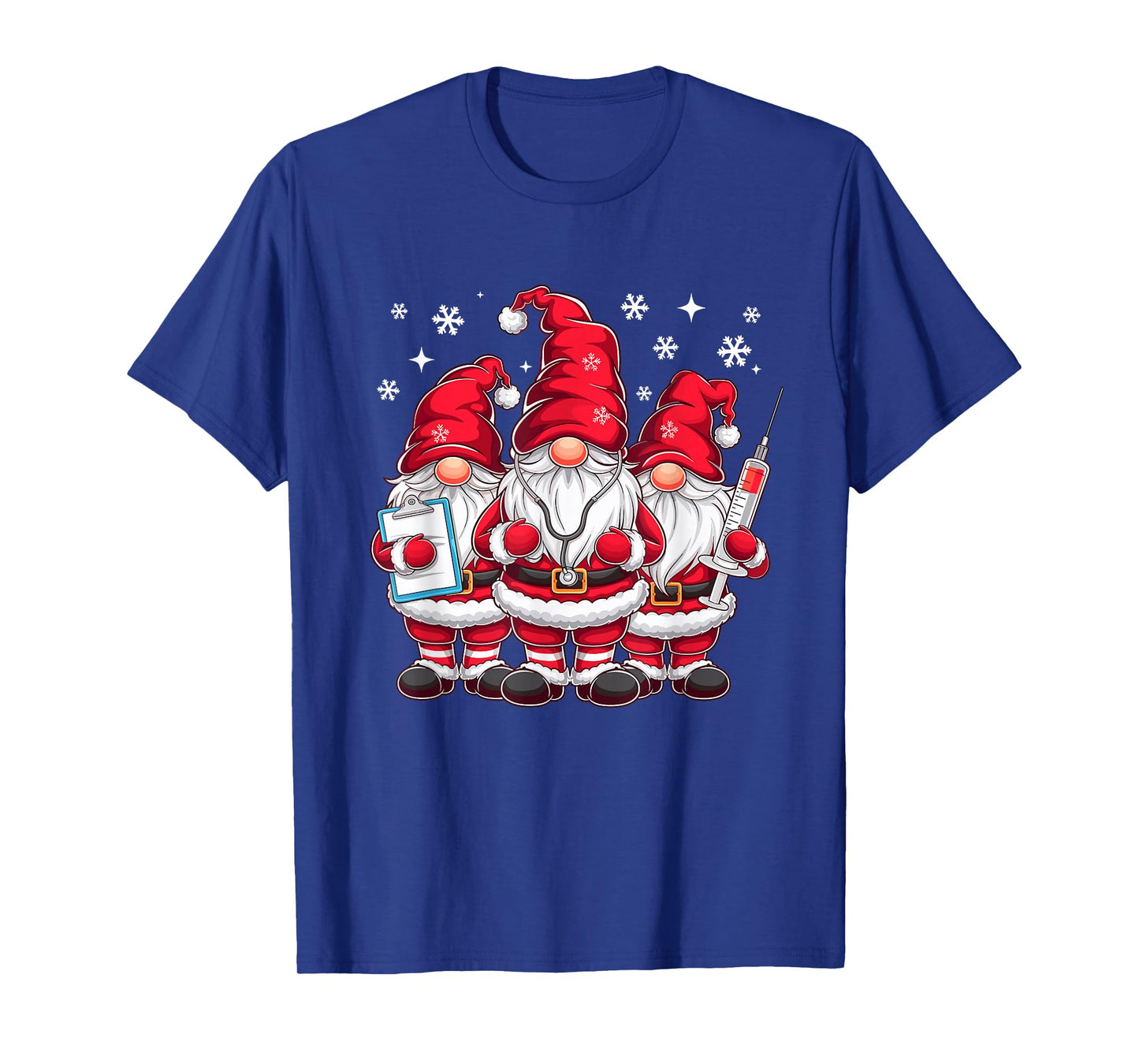Cute Nursing Christmas Gnomes Xmas Medical Scrub Top Nurse T-Shirt