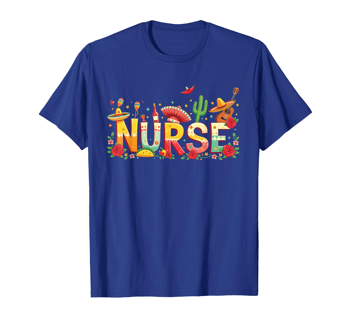 Cinco De Mayo Fiesta Mexican Party Nurse Women Scrub Top T-Shirt