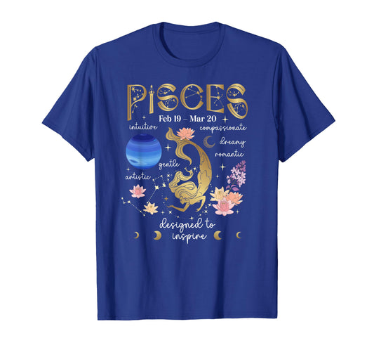Pisces Facts Pisces Zodiac Sign Pisces Birthday T-Shirt
