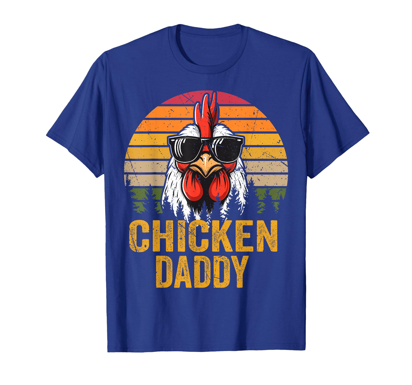 Chicken Daddy Vintage Rooster For Dad Farmer Fathers Day Men T-Shirt