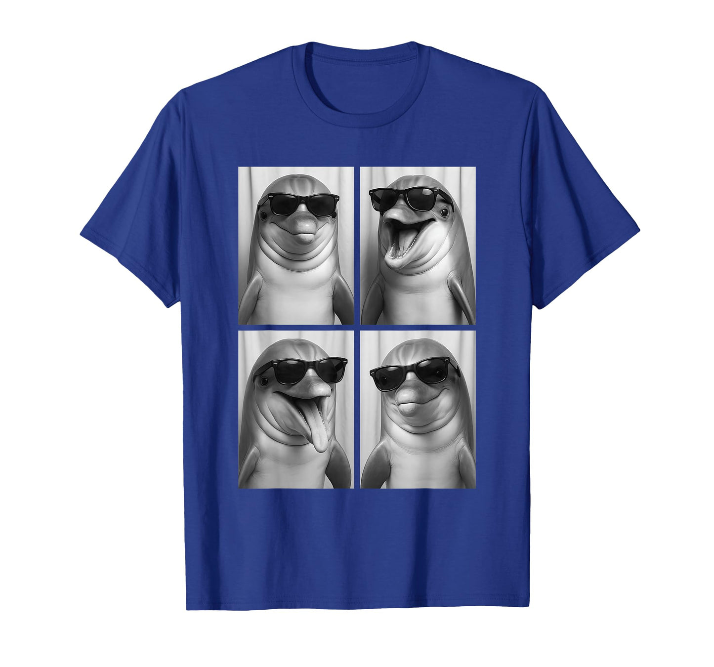 Cool Dolphins Sunglasses Ocean Animal Selfie Booth T-Shirt