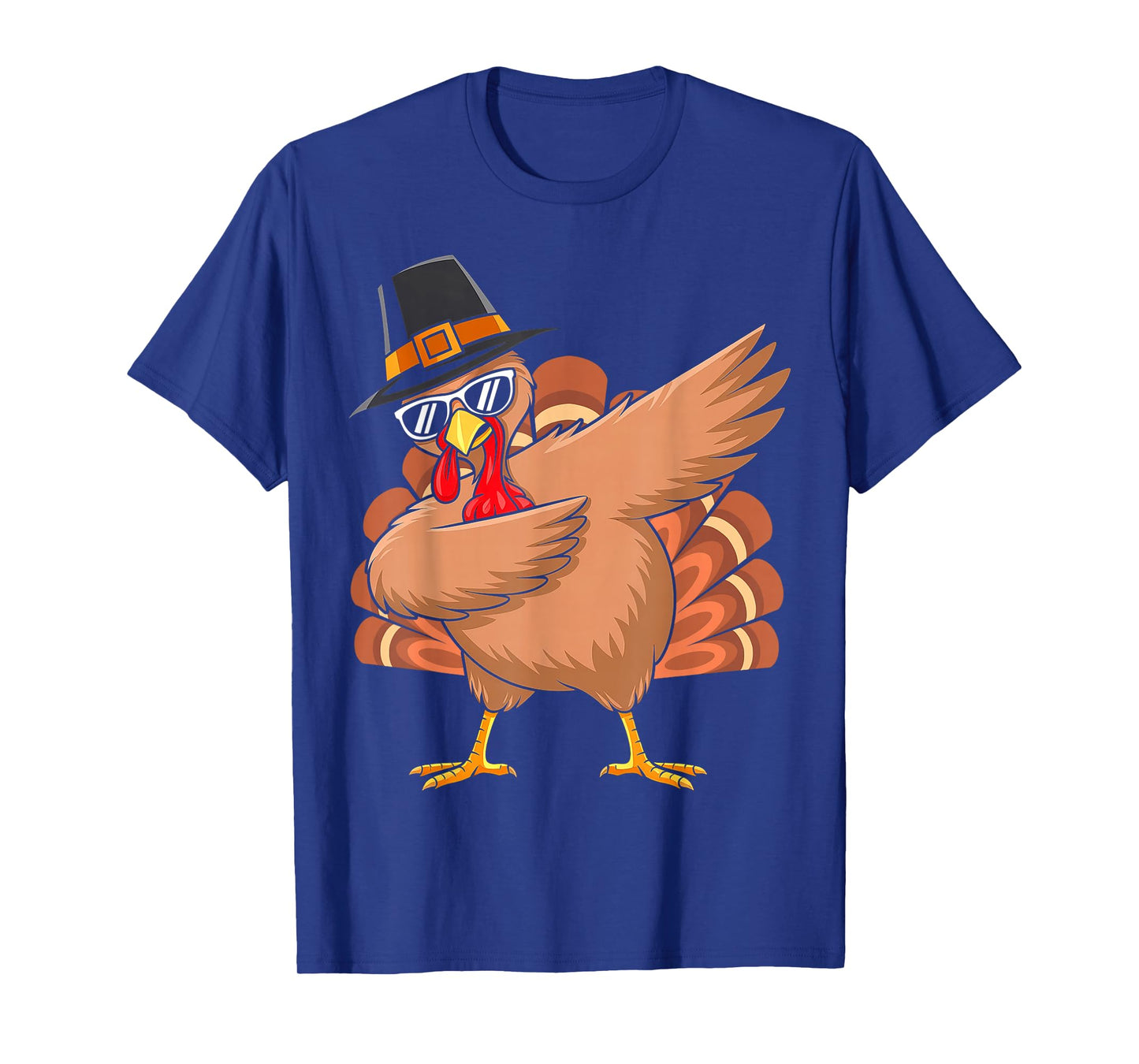 Dabbing Turkey Thanksgiving Pilgrim Turkey Costume Boys Kids T-Shirt