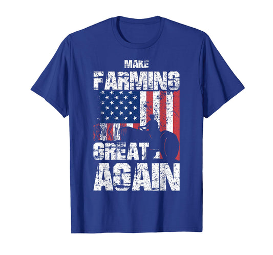 American Flag Make Farming Great Again Farm Gift for Farmers T-Shirt