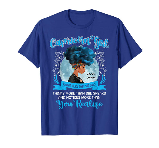 Capricorn Girl Zodiac Birthday December or January Bday Gift T-Shirt