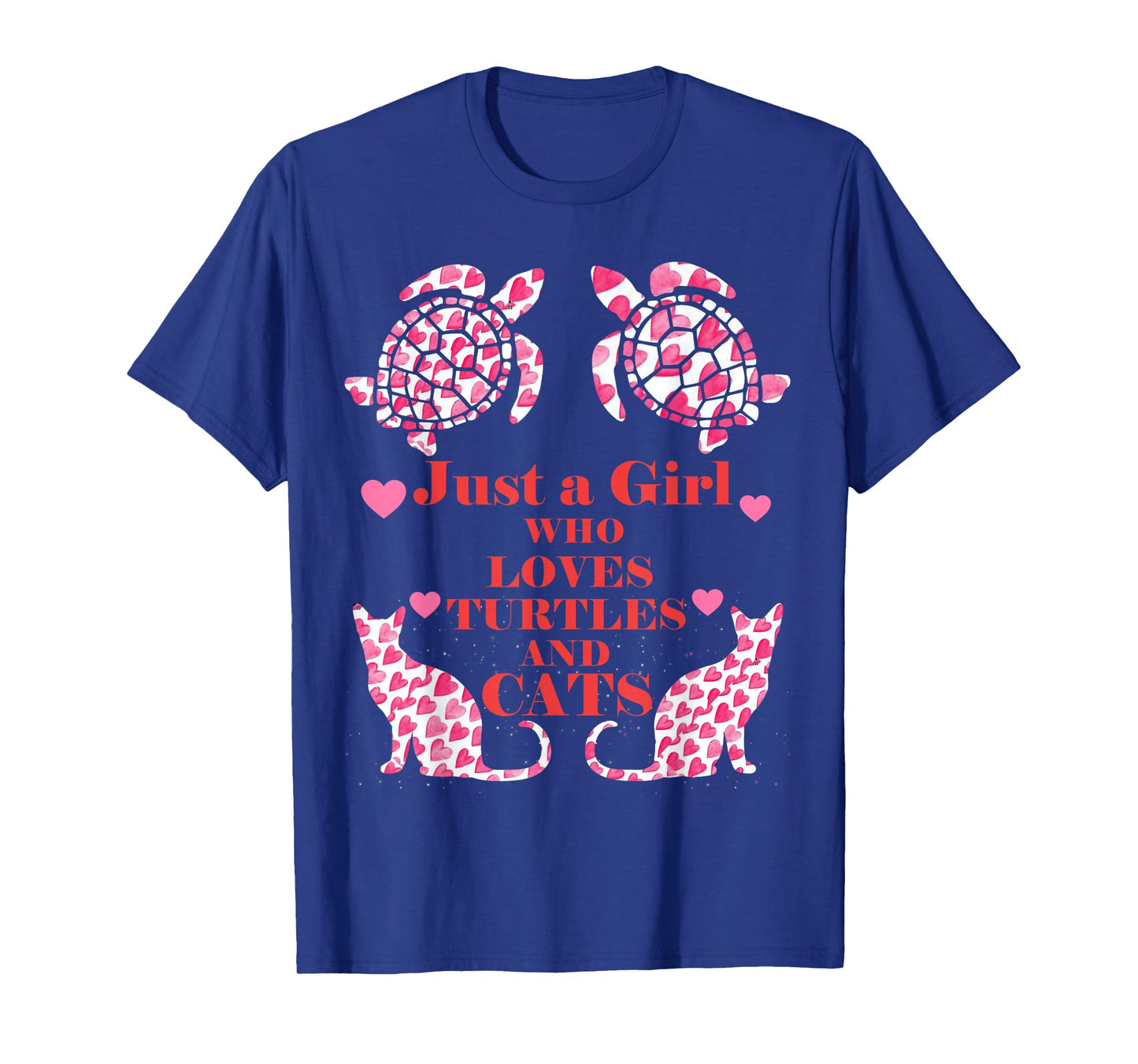Just A Girl Who Loves Turtles And Cats Funny Gift T-Shirt