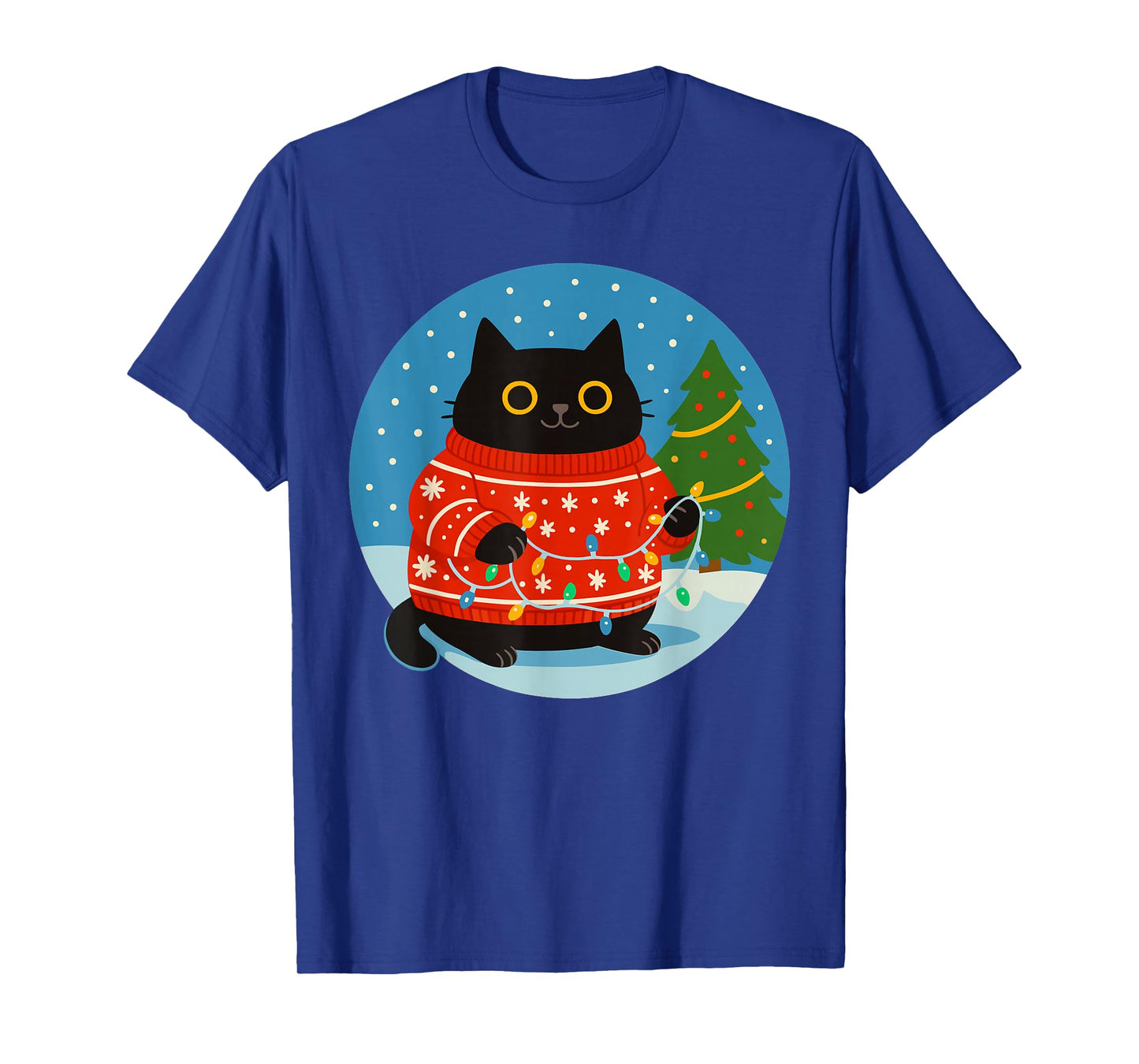 Meow Christmas Men Women Kids Cat Christmas T-Shirt