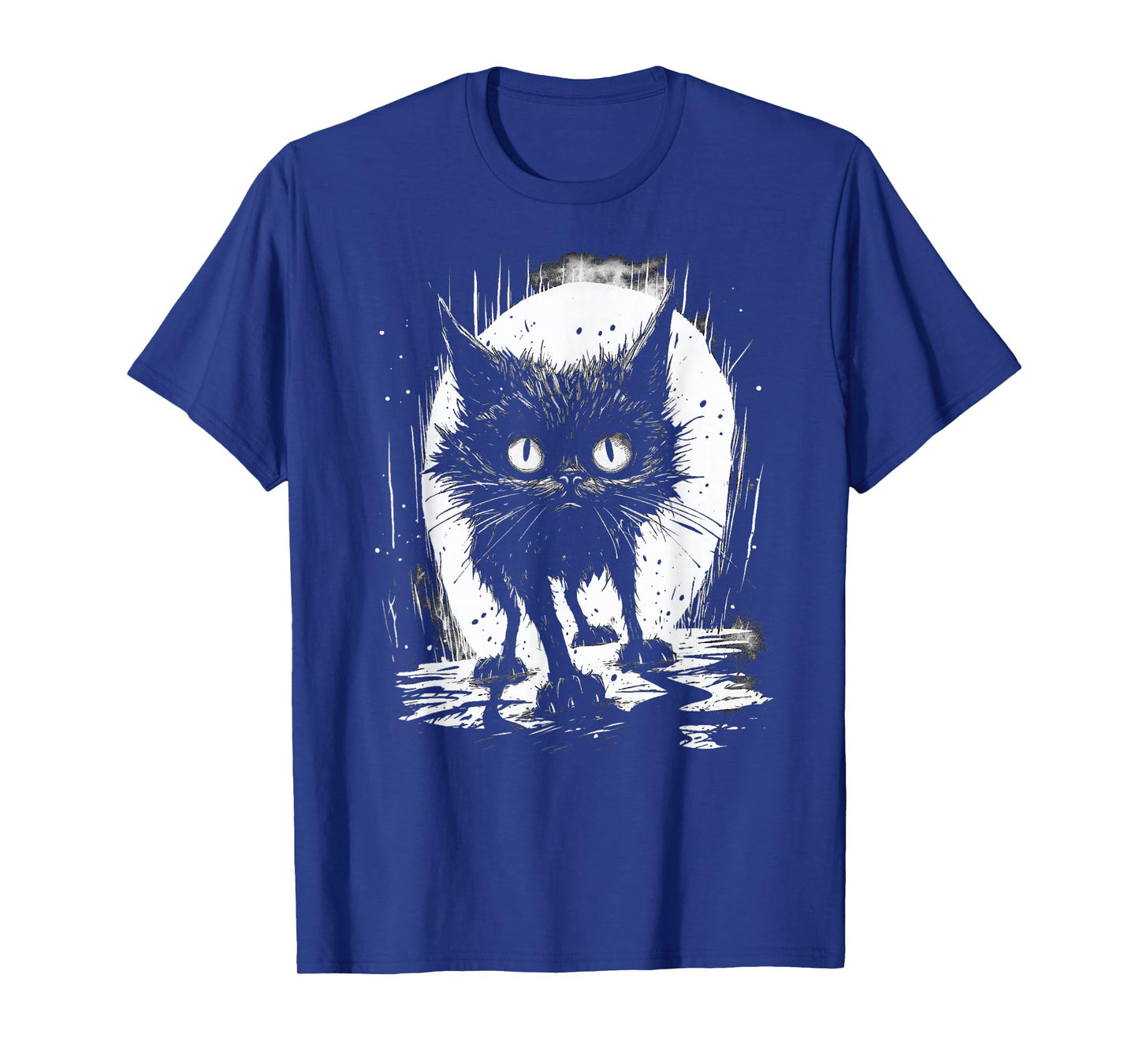 Cute Black Cat Stalks The Night T-Shirt