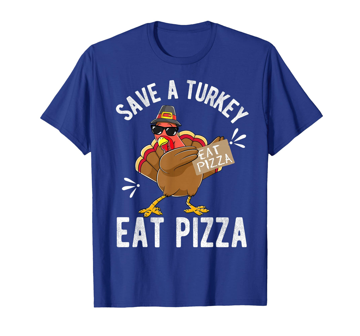 Save a Turkey Eat Pizza Thanksgiving Tee Kids Adult Vegan T-Shirt