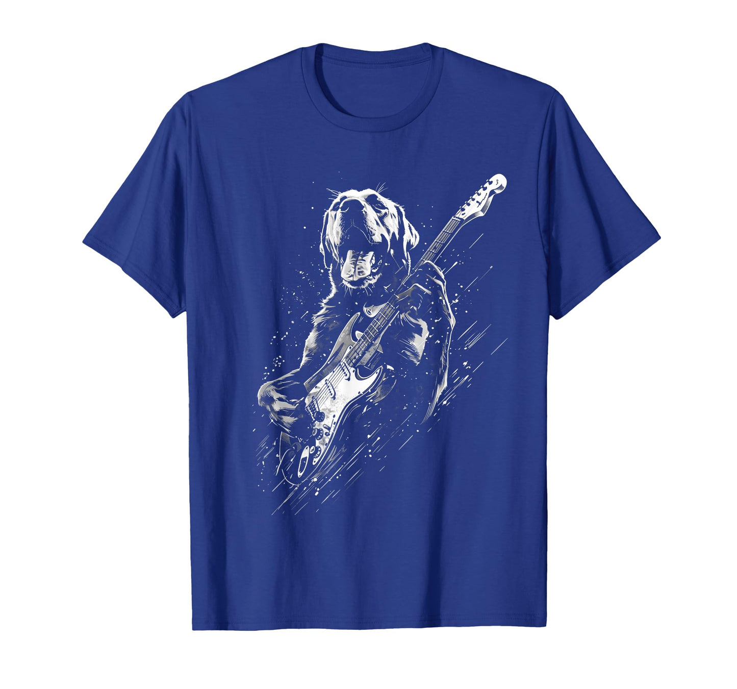 Labrador Retriever Dog Playing Electric Guitar Rock Dog Dad T-Shirt for Men Women Kids