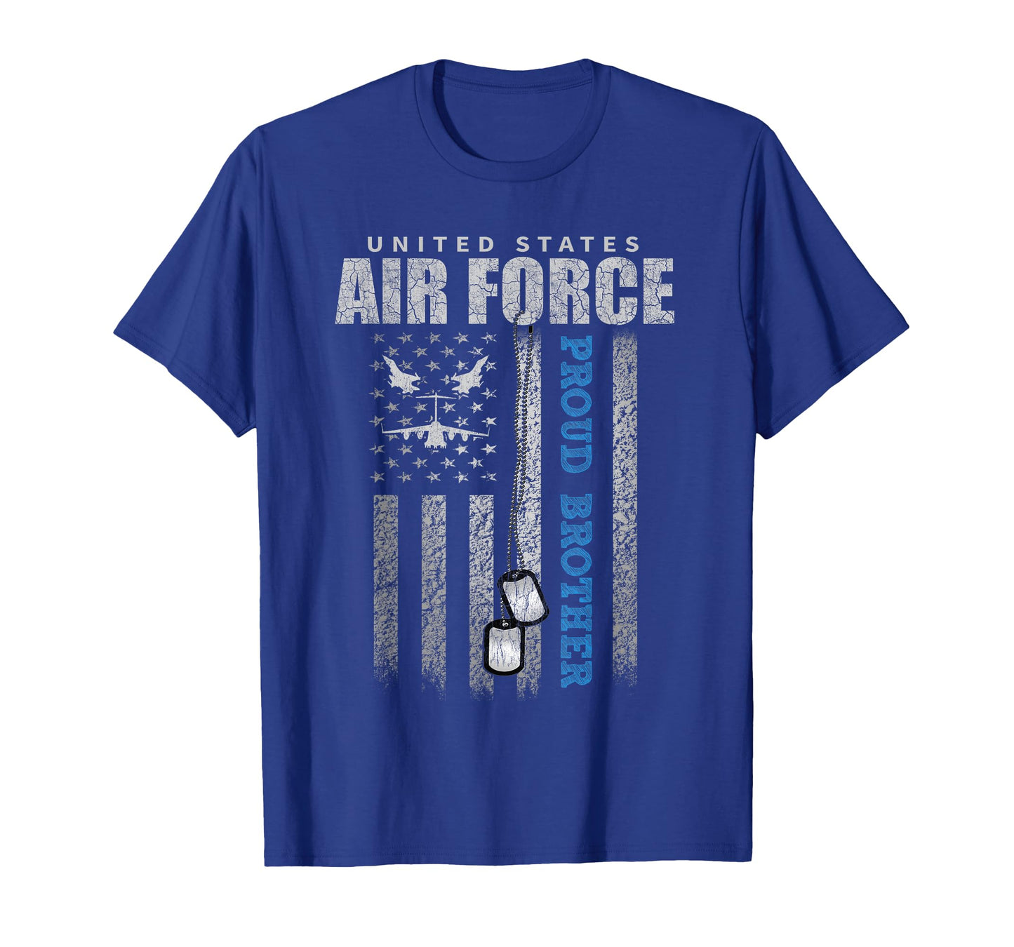 Proud Air Force Brother USA Flag T-Shirt