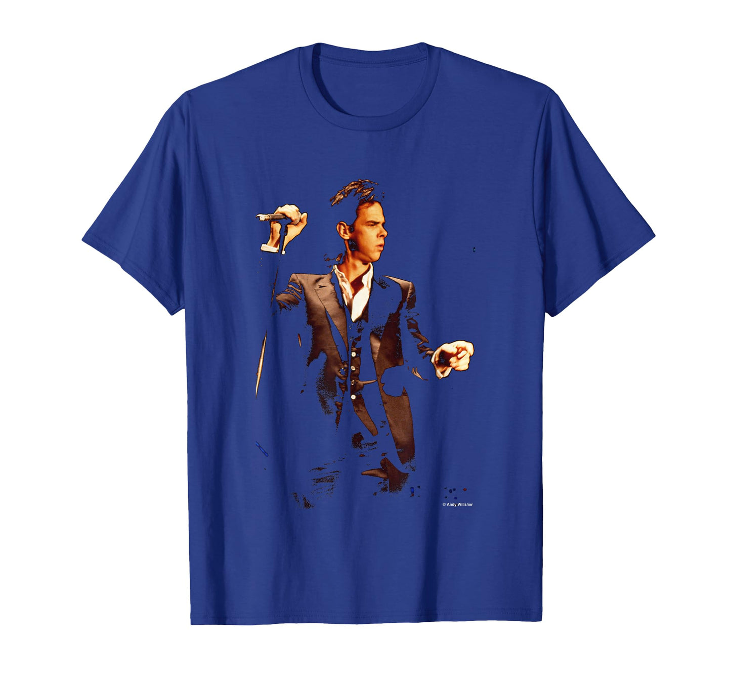 Nick Cave The Bad Seeds Singer Live By Andy Willsher T-Shirt