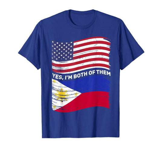 Half American Half Filipino USA Philippines Flag Mixed Kids T-Shirt