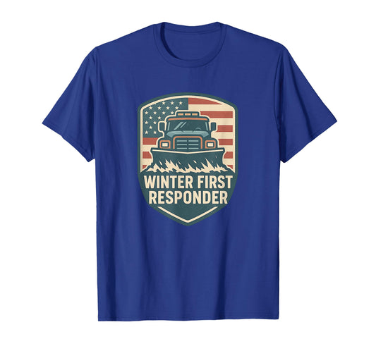 Snowplow Operator Snow Removal Winter First Responder T-Shirt