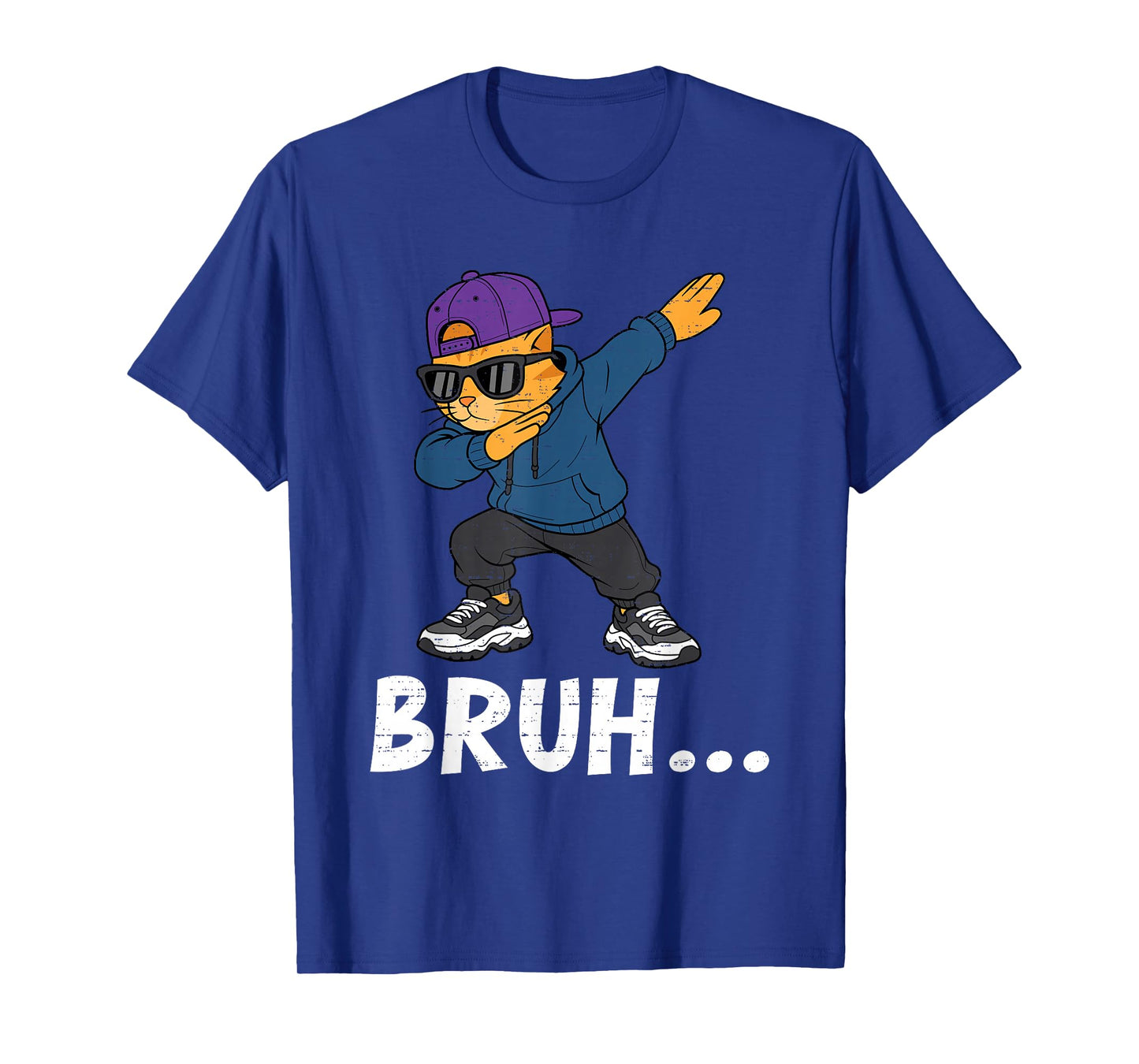 Funny Dabbing Cat Bruh Bro Pet Dab Meme Humor Men Teens Boys T-Shirt