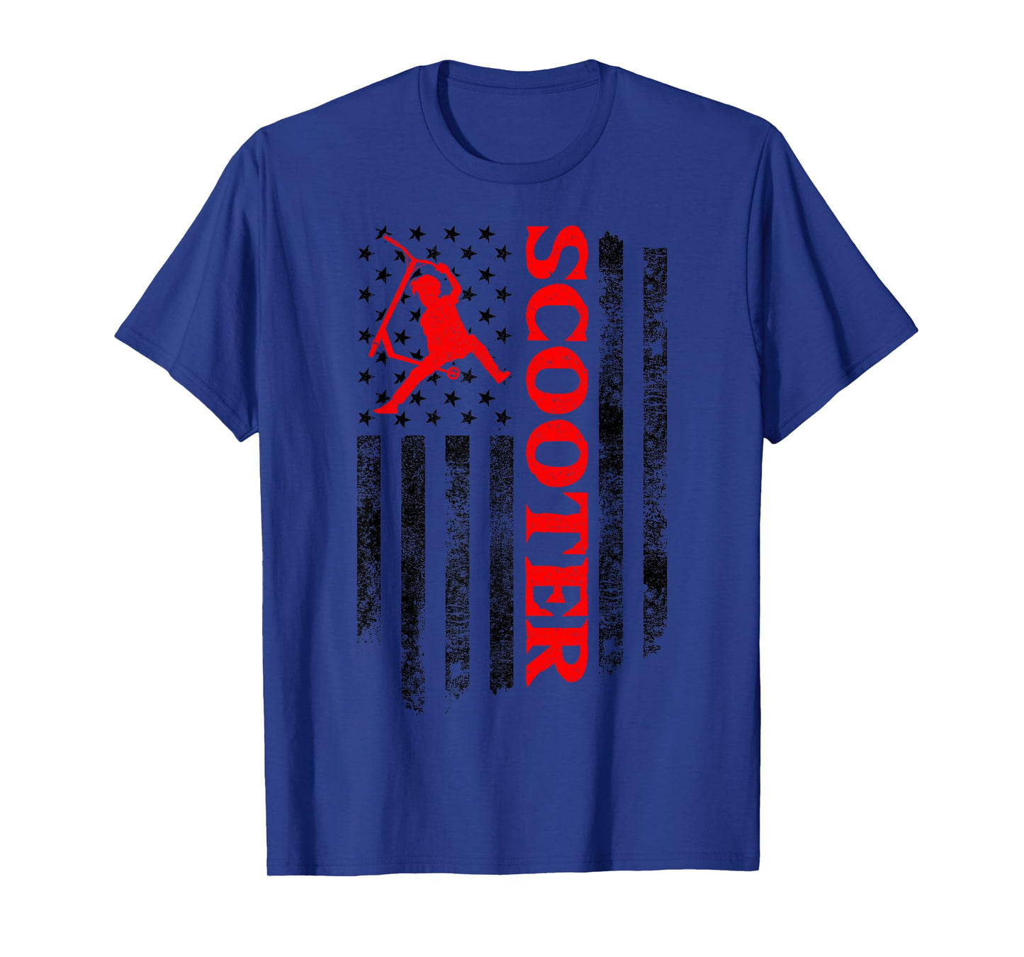 Scooter Stunt US Flag Retro Style Scooter Gifts T-Shirt