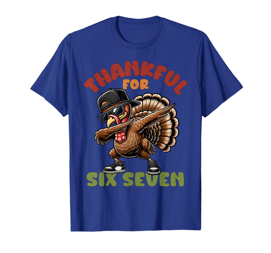 67 Thanksgiving Funny Six Seven Meme Brainrot Turkey Boys T-Shirt