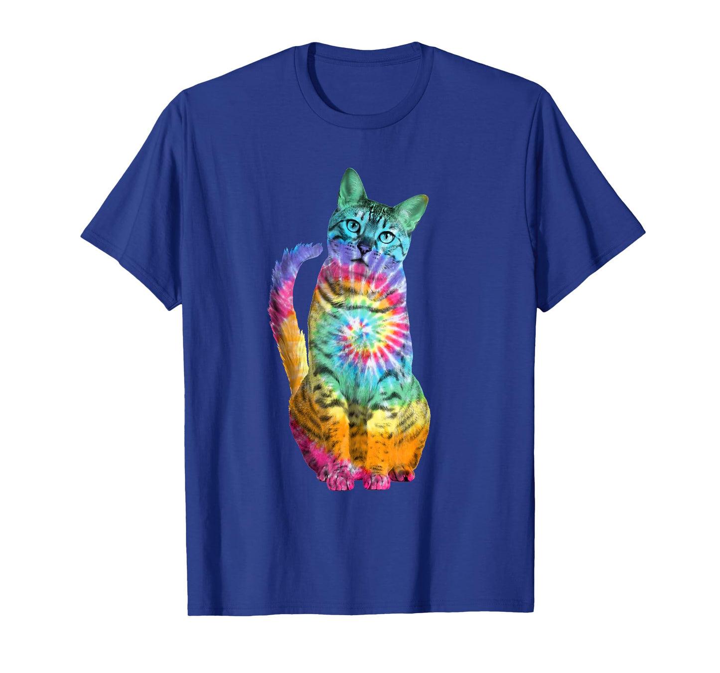 Tie Dye Cat T-Shirt T-Shirt for Men Women Girls Kids