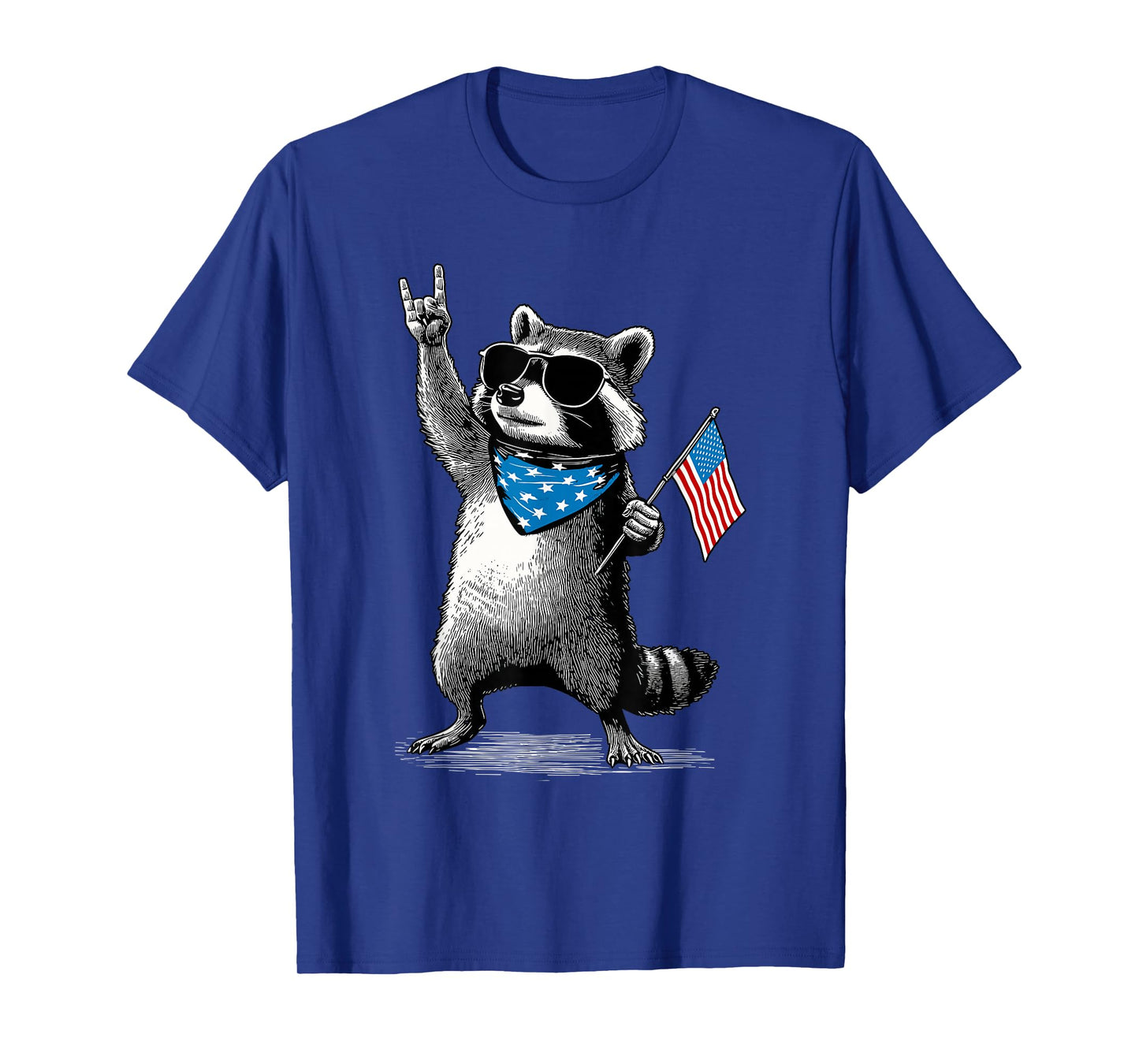 USA Patriotic Raccoon Men Women Kids Funny 4th of July T-Shirt