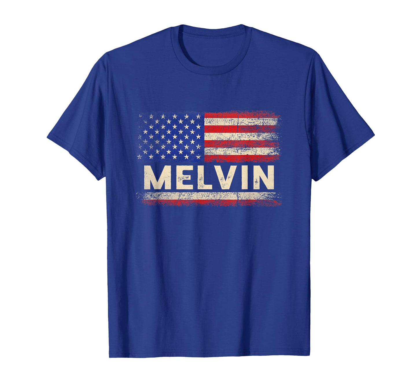 Melvin First Name Shirt Melvin Name American Flag Women Kids Men T-Shirt