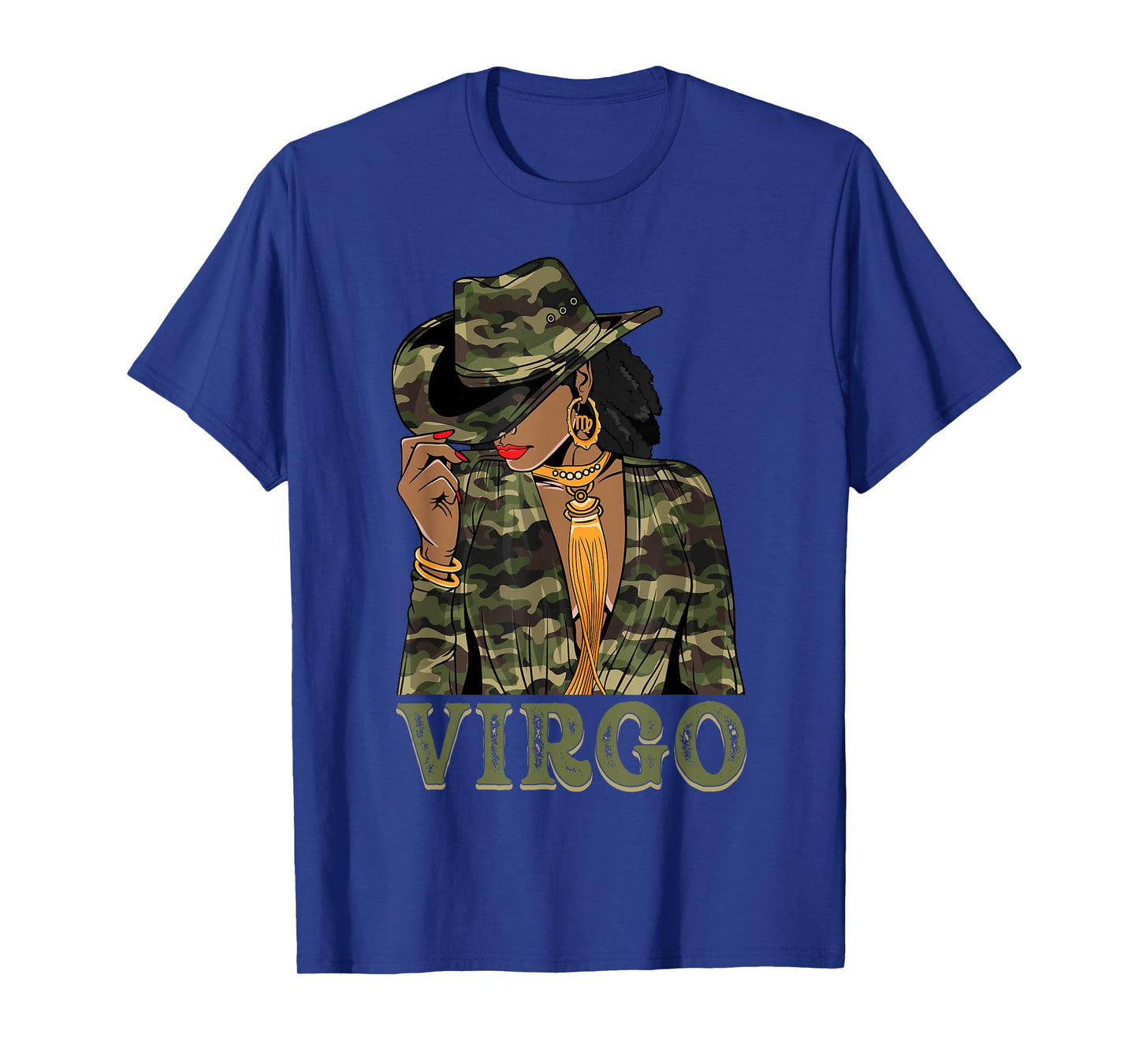 Virgo Western Black Cowgirl Camo Camoflauge Zodiac T-Shirt