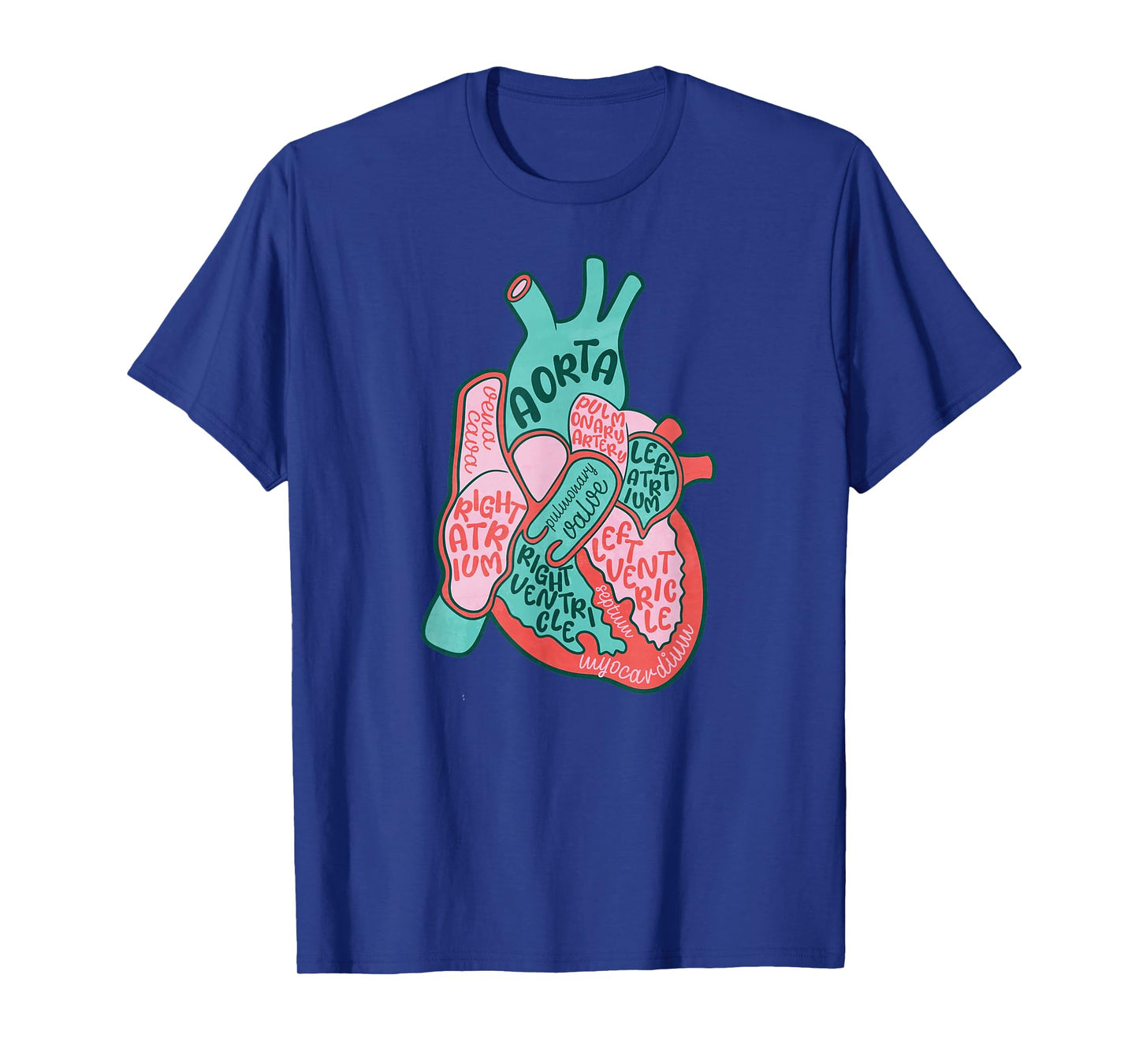 CVICU Cardiac Nurse Human Heart Anatomy Cardiology Biology T-Shirt