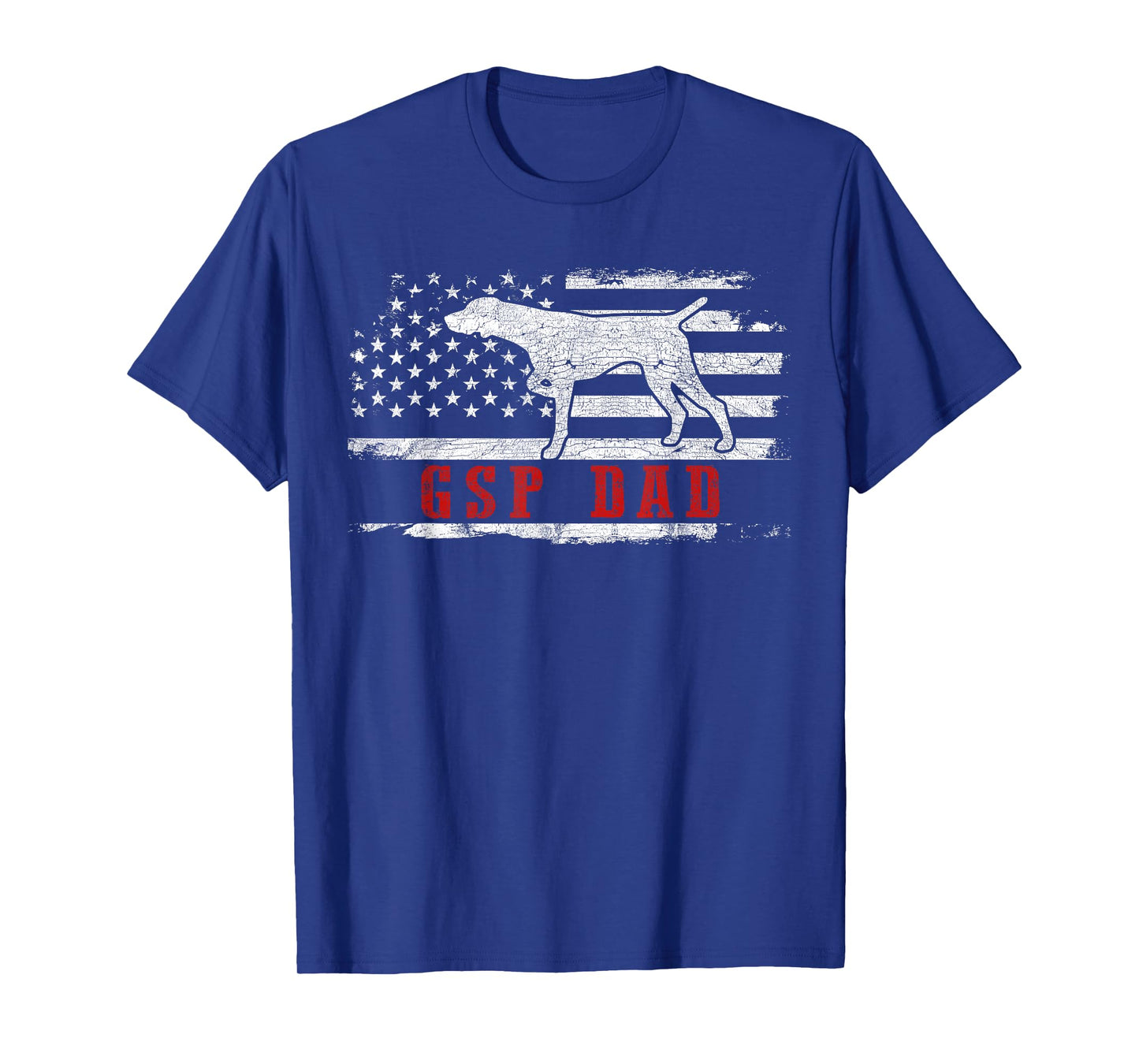 GSP Dad American Flag German Shorthaired Pointer Dog T-Shirt