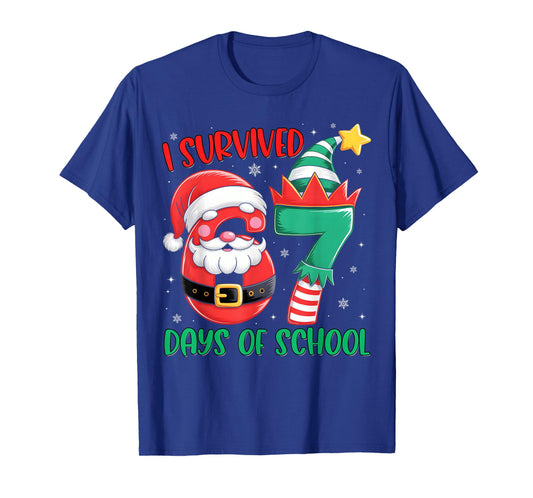 Christmas I Survived 67 Days of School Funny Six Seven T-Shirt