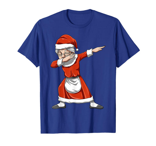 Dabbing Mrs Santa Claus Christmas Themed Gift Dabbing Lovers T-Shirt