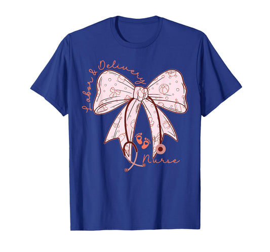 Cute Coquette Bow Labor and Delivery Unit Baby Ob RN Nurse T-Shirt