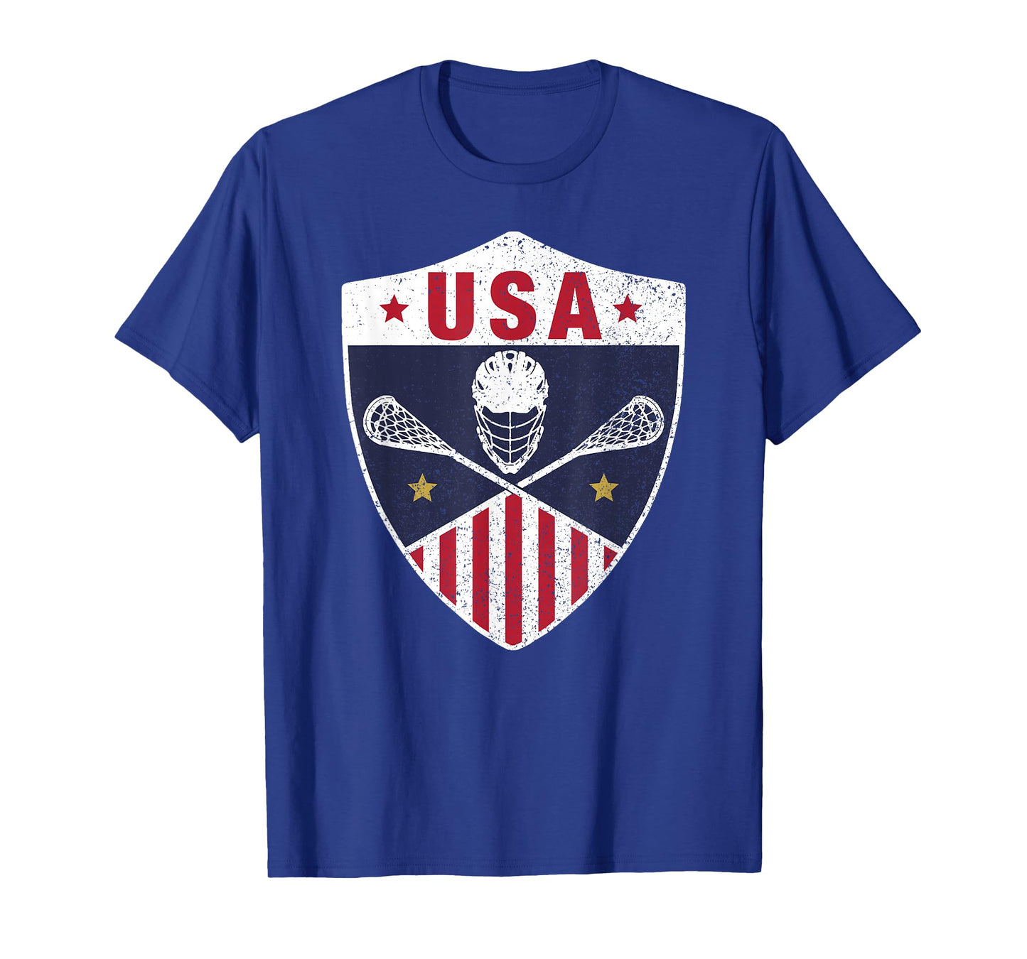 Retro America Lacrosse T-Shirt I Proud USA Lax Player Jersey T-Shirt