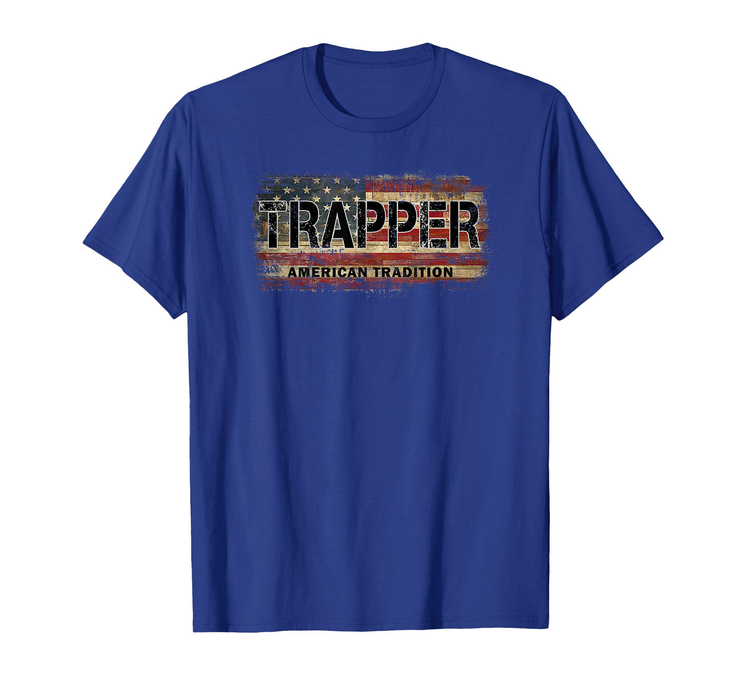 Vintage USA Flag Trapper Women Kids Men T-Shirt