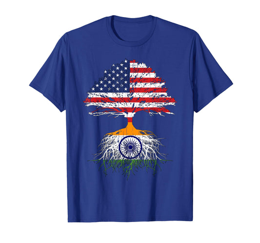 India Roots Flag Shirt Naturalization Gift Person from India T-Shirt