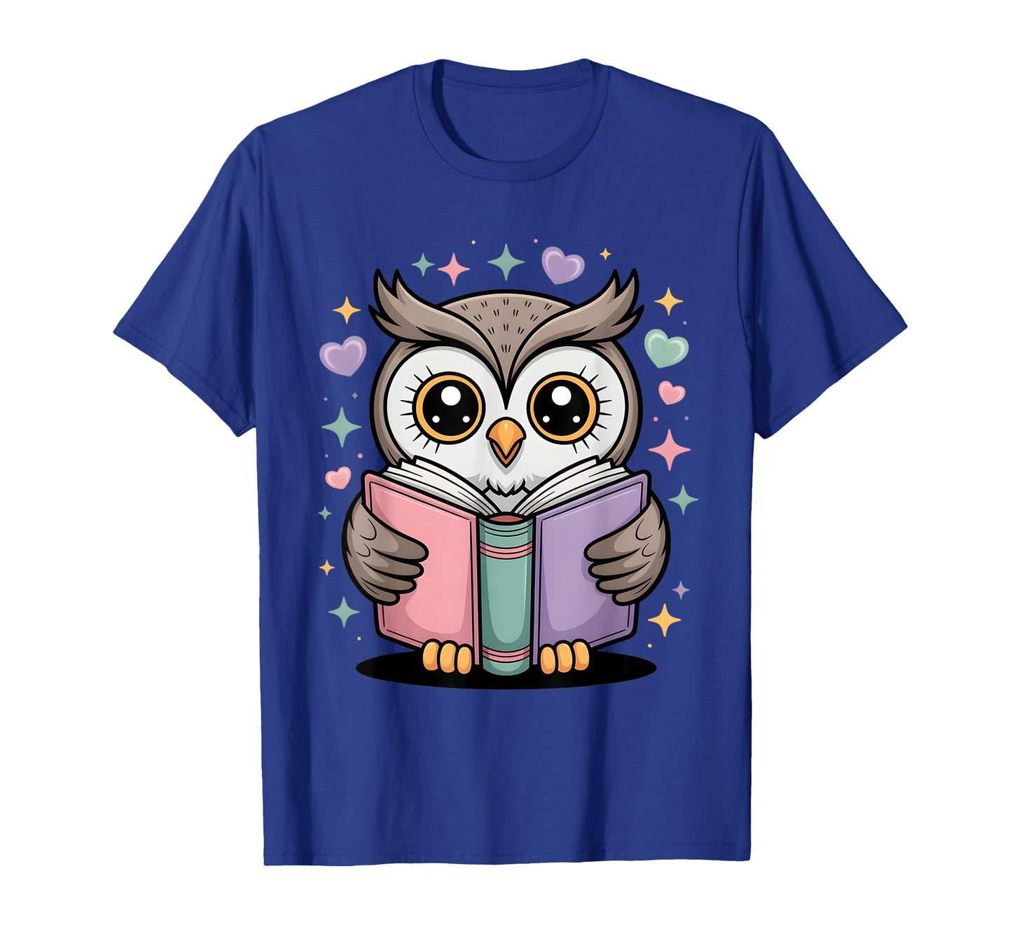 Cute Reading Owl Book Lover Teacher Librarian Bookworm T-Shirt