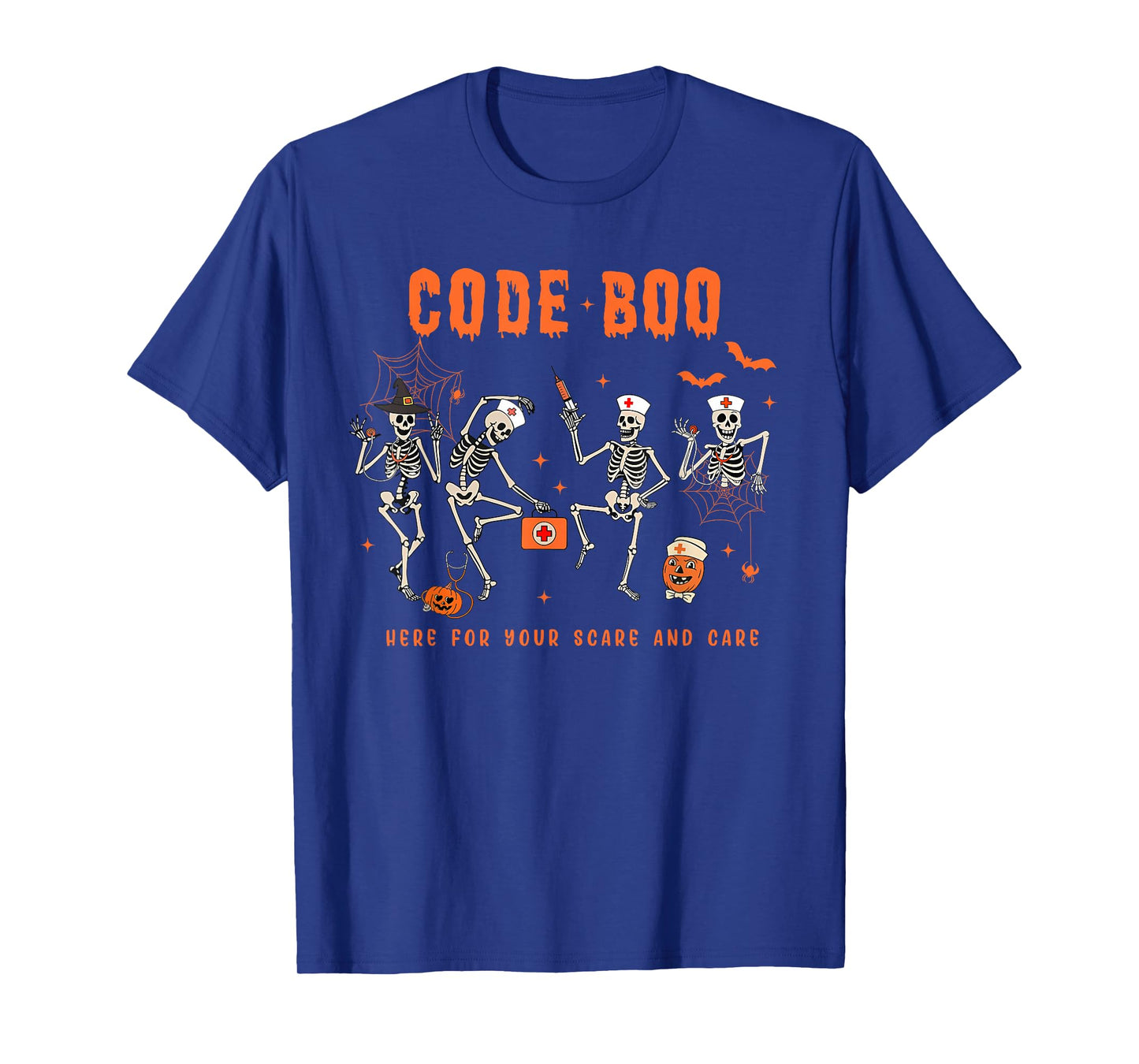 Code Boo Here for Your Scare and Care Nursing Halloween T-Shirt