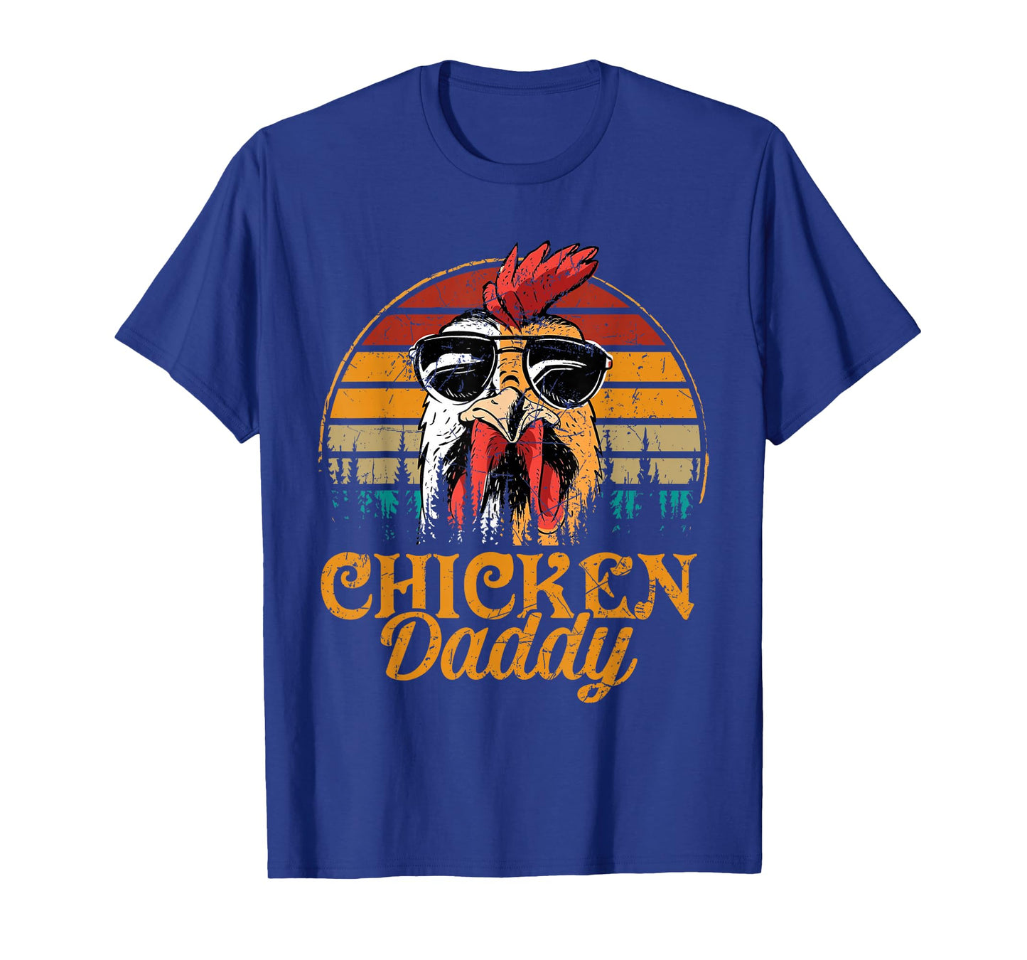 Chicken Daddy Vintage Poultry Farmer Funny Fathers Day Mens T-Shirt
