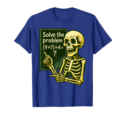 67 Halloween Math Funny Six Seven Meme Brainrot Skeleton T-Shirt