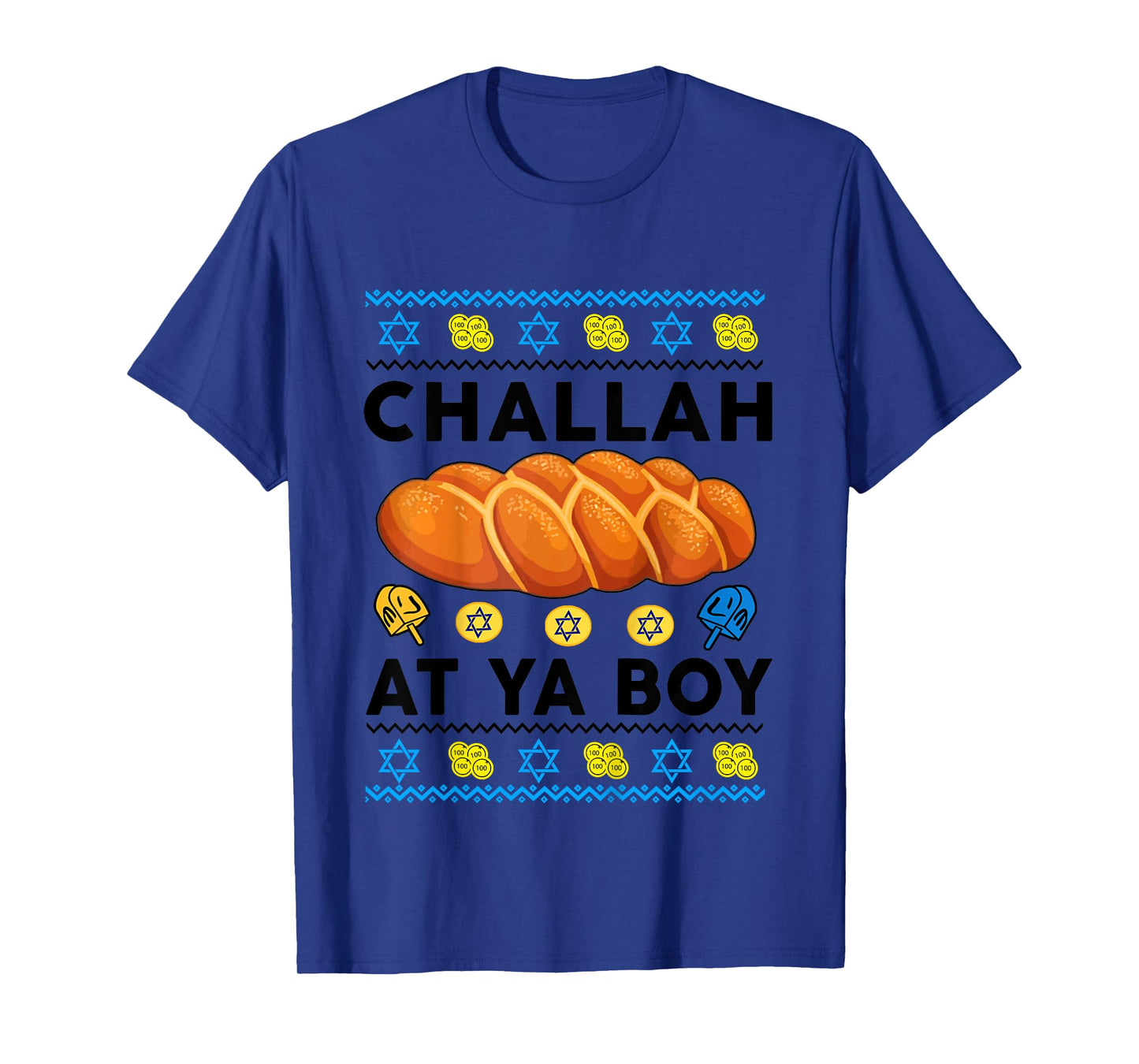 Kids Ugly Hanukkah Sweater Challah At Ya Boy Baby Toddler Gift T-Shirt
