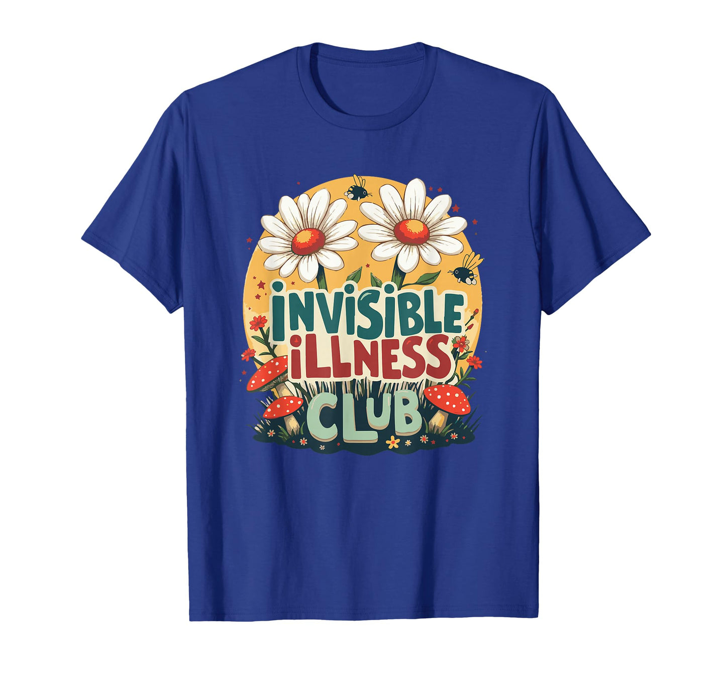 Cute Invisible Illness Social Club ,Floral Hidden Disability T-Shirt