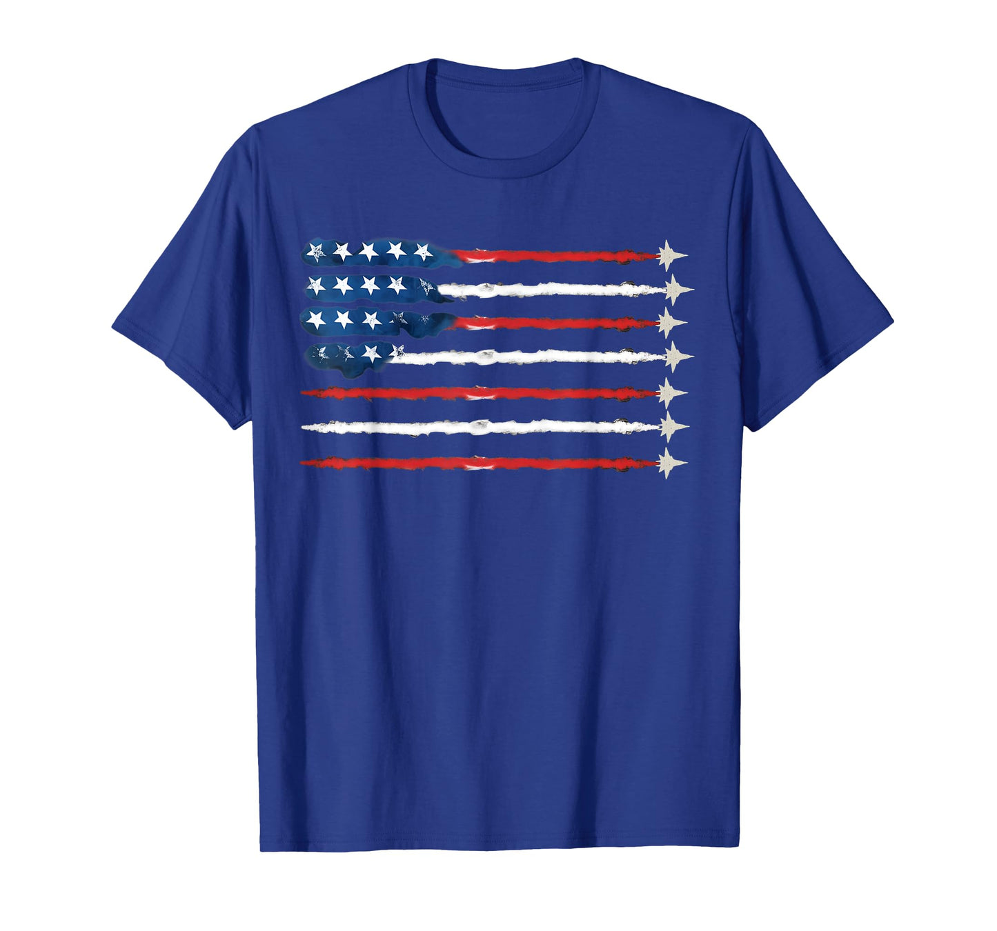 Patriotic Flag USA Fighter Jets 4th of July Men Women T-Shirt