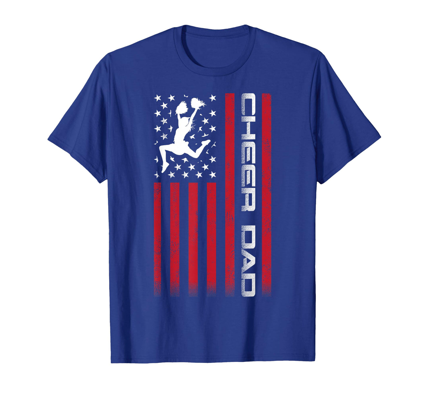 4th of July US Flag Cheer Dad Shirt for Father's Cheer T-Shirt