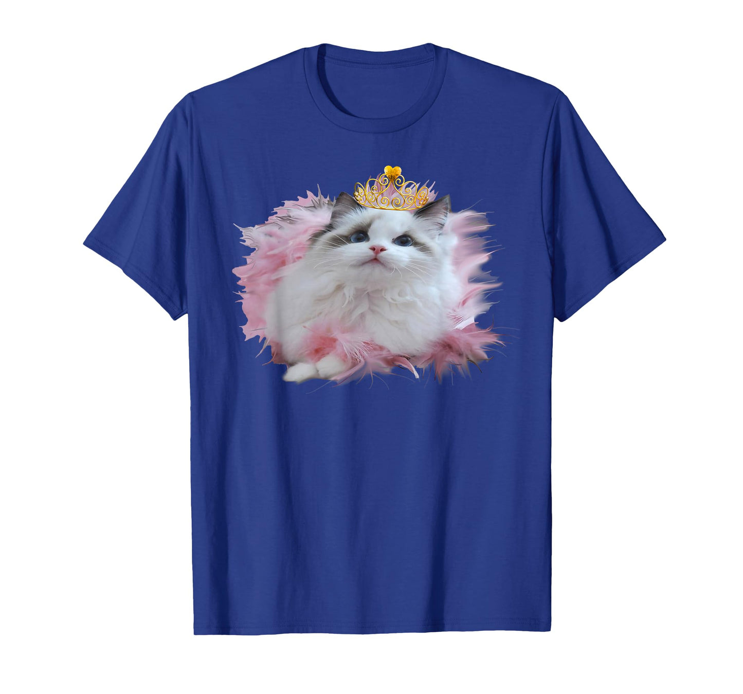 Cute Kitten Crown Princess with tiara apparel for cat lovers T-Shirt