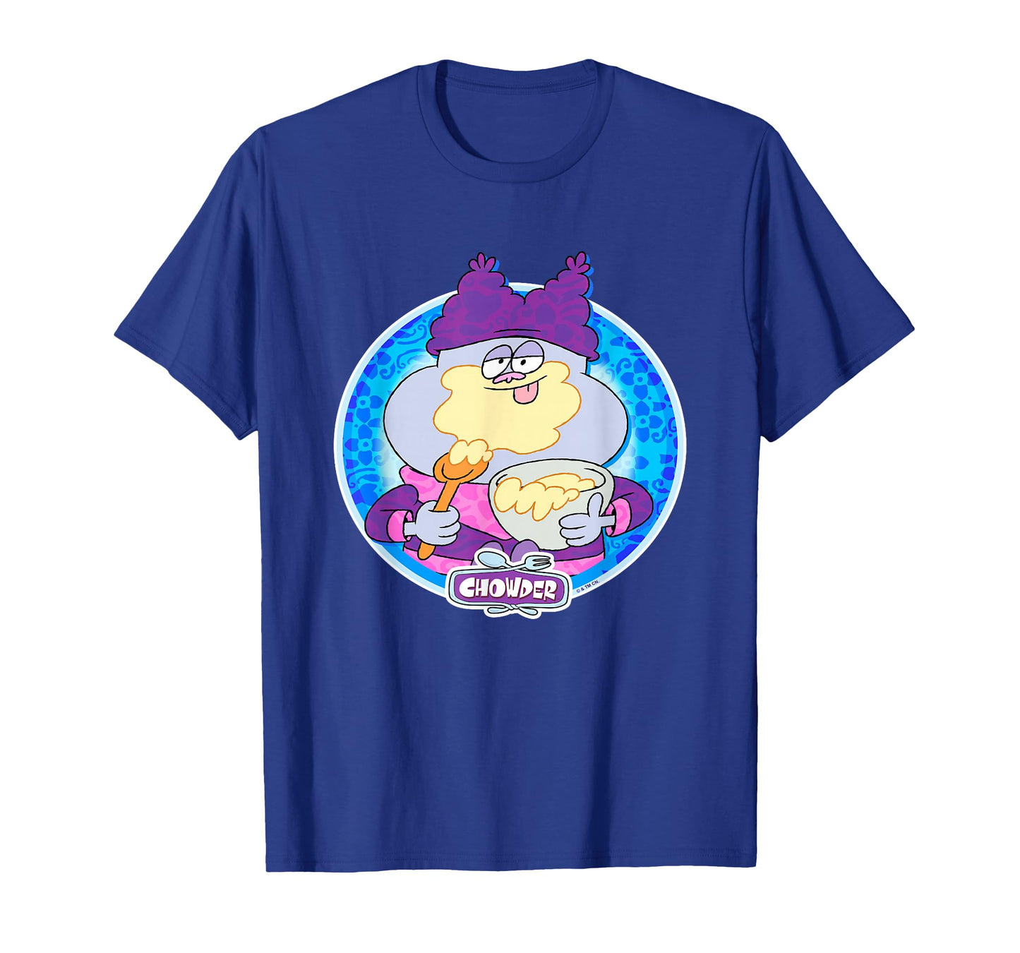 Chowder Licking The Spoon With Bowl Mix Vintage Portrait T-Shirt