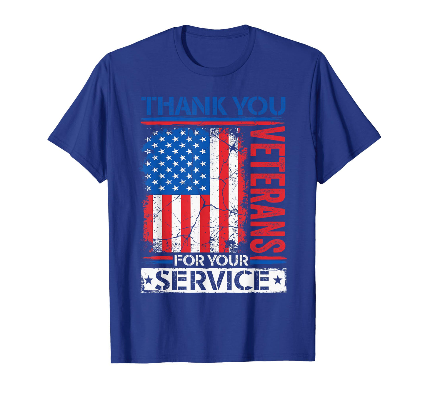 Thank You Veterans American Flag Patriotic Men Women T-Shirt