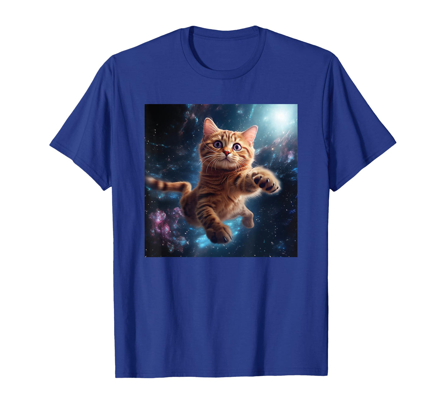Cat flying stars for Lover Cats Kitty Galaxy Kitten Univers T-Shirt