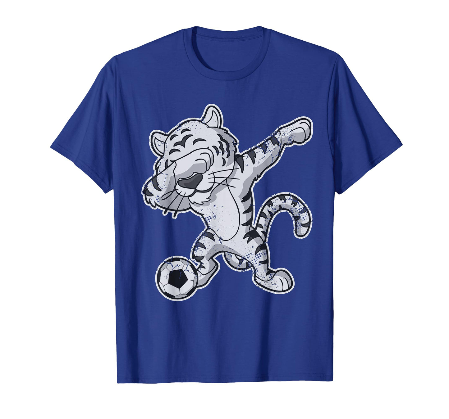 Dabbing White Tiger Soccer Team Player T-Shirt