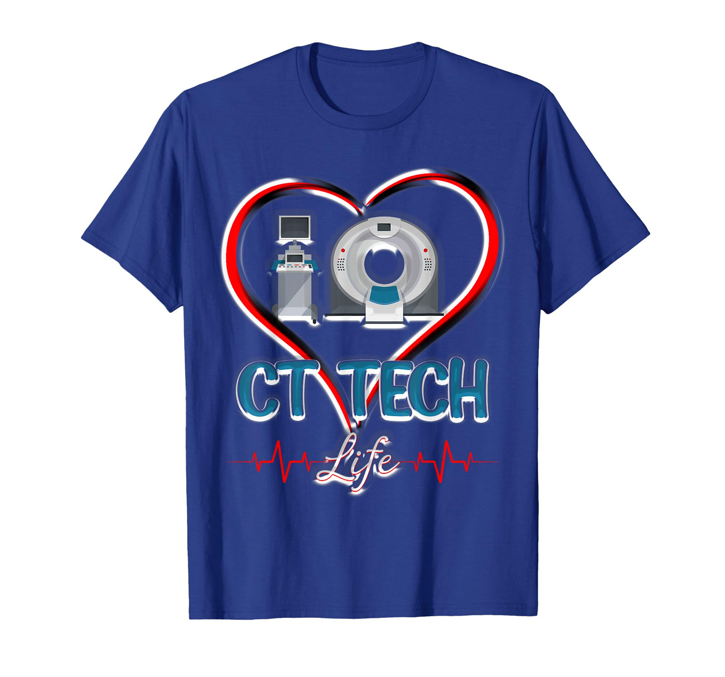 CT Tech Life Heart Funny Technologist T-Shirt